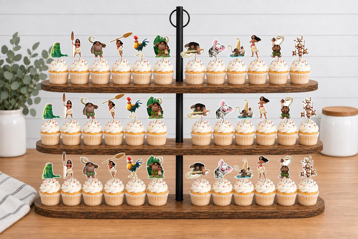 Moana Cupcake Toppers 12pc, 24pc, 36pc
