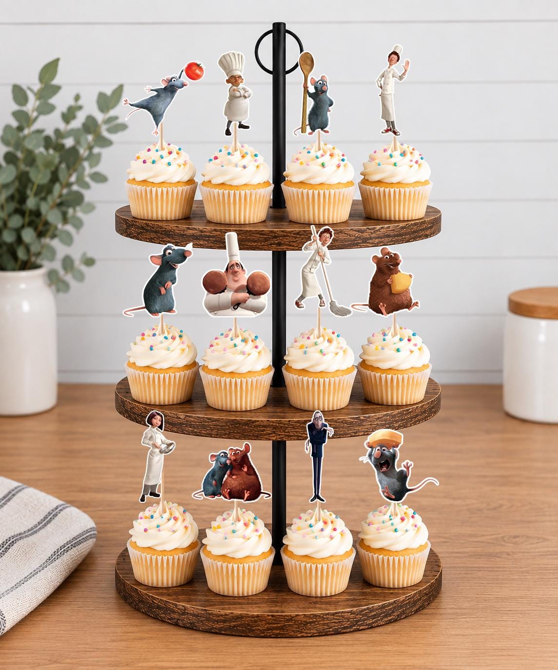 Ratatouille Cupcake Toppers 12pc, 24pc, 36pc
