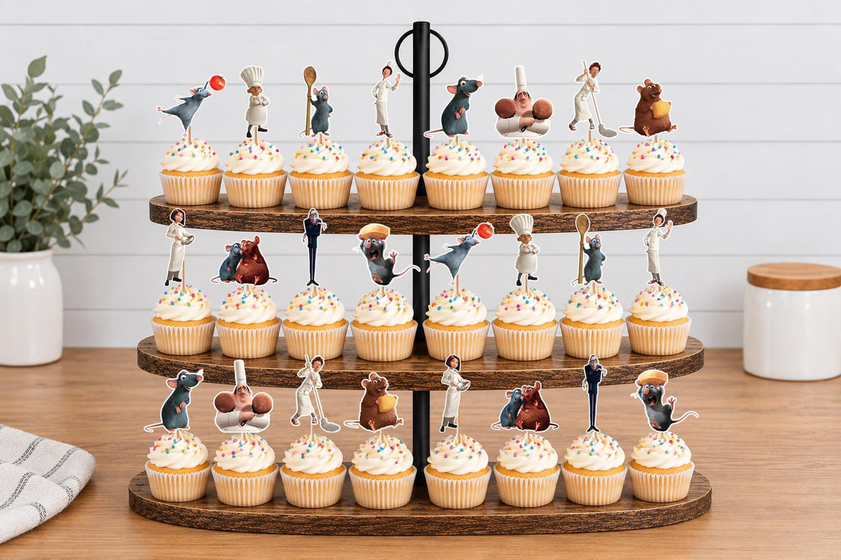 Ratatouille Cupcake Toppers 12pc, 24pc, 36pc