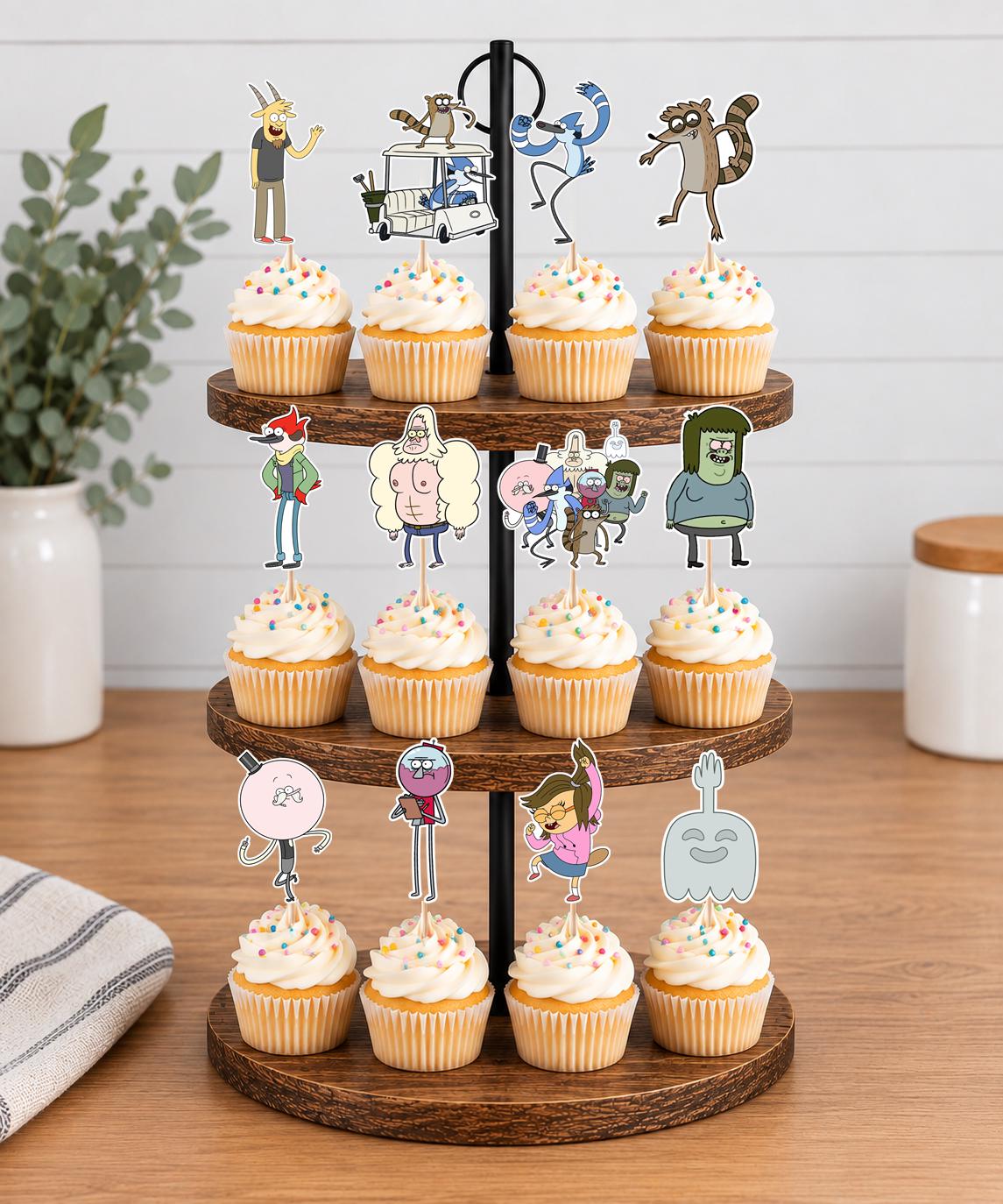 Regular Show Cupcake Toppers 12pc, 24pc, 36pc