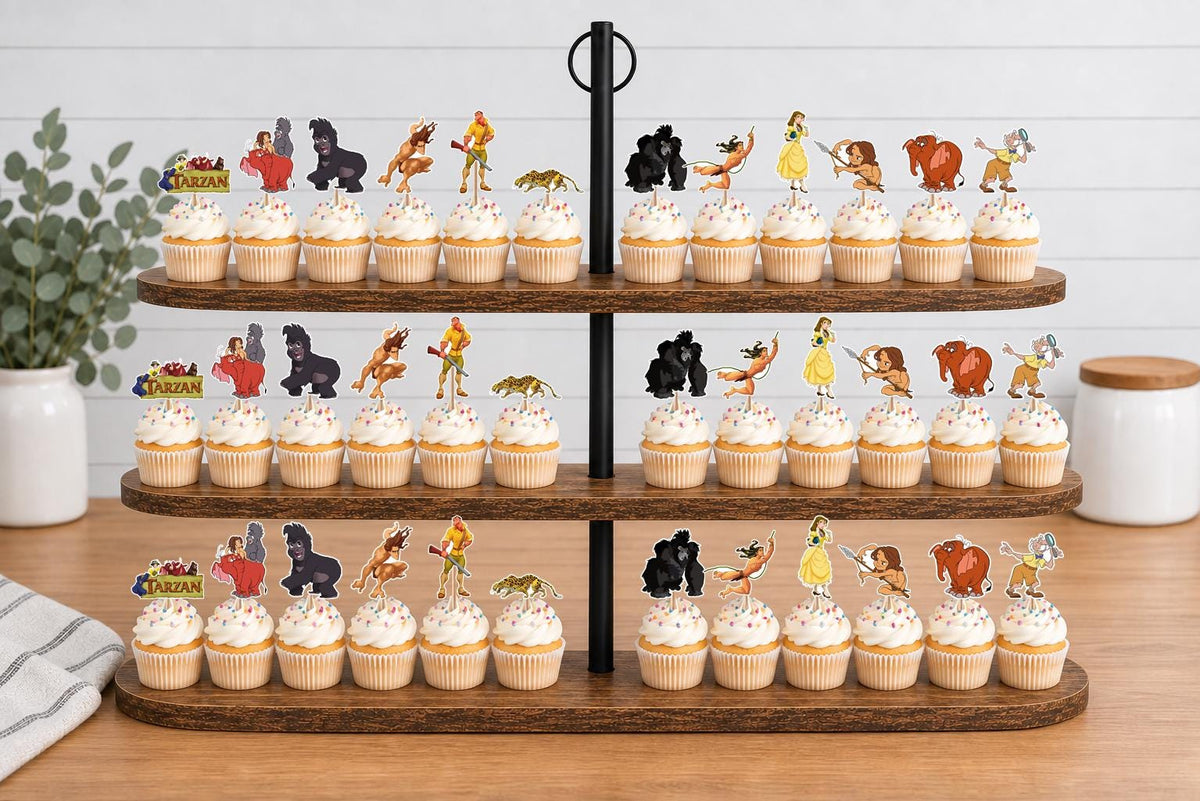 Tarzan Cupcake Toppers 12pc, 24pc, 36pc