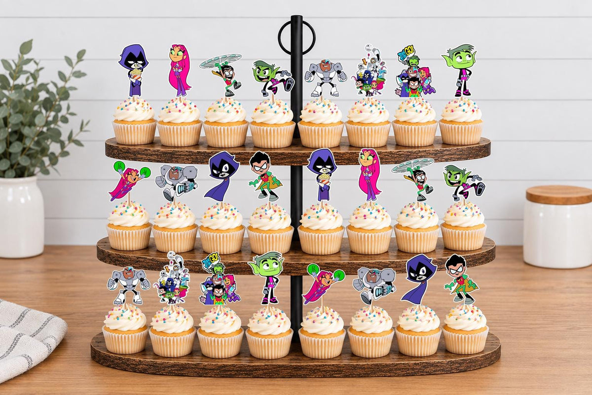Teen Titans Go Cupcake Toppers 12pc, 24pc, 36pc