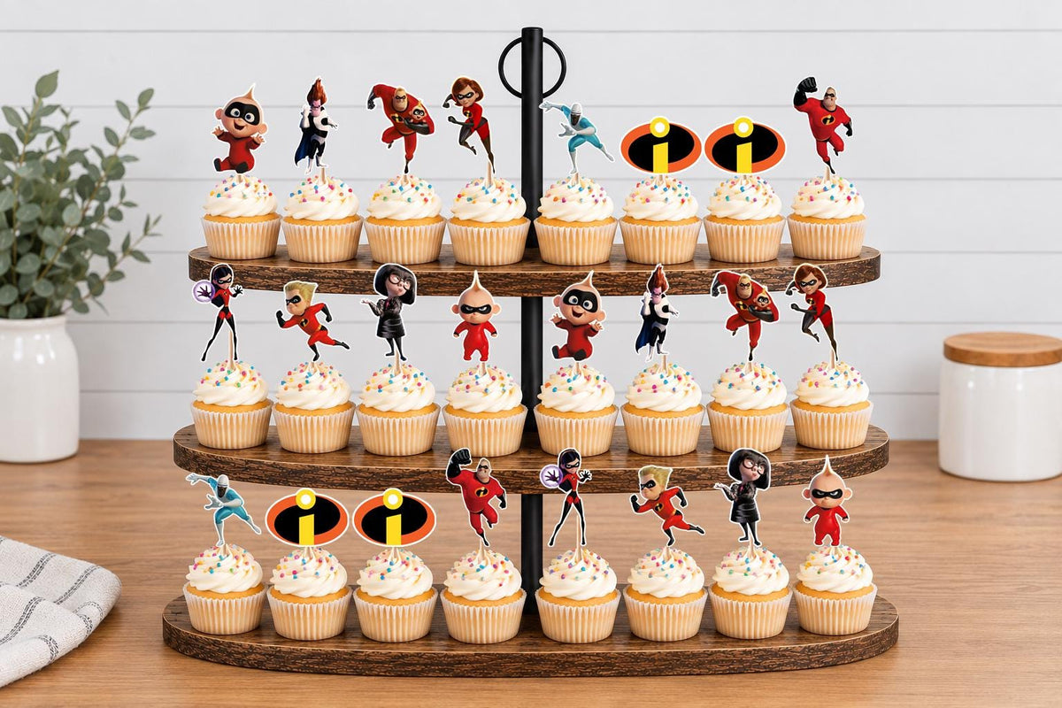 The Incredibles Cupcake Toppers 12pc, 24pc, 36pc