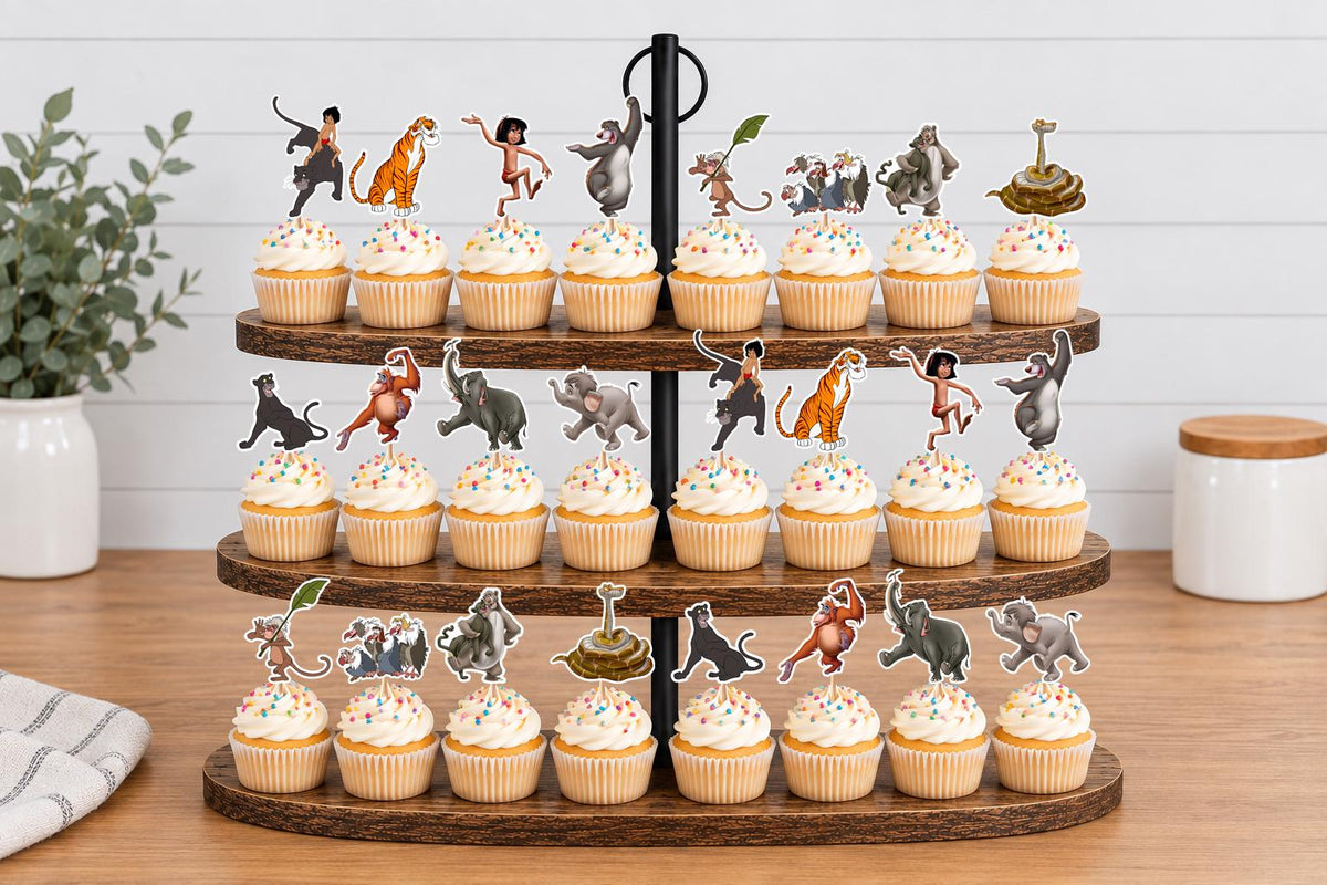 The Jungle Book Cupcake Toppers 12pc, 24pc, 36pc