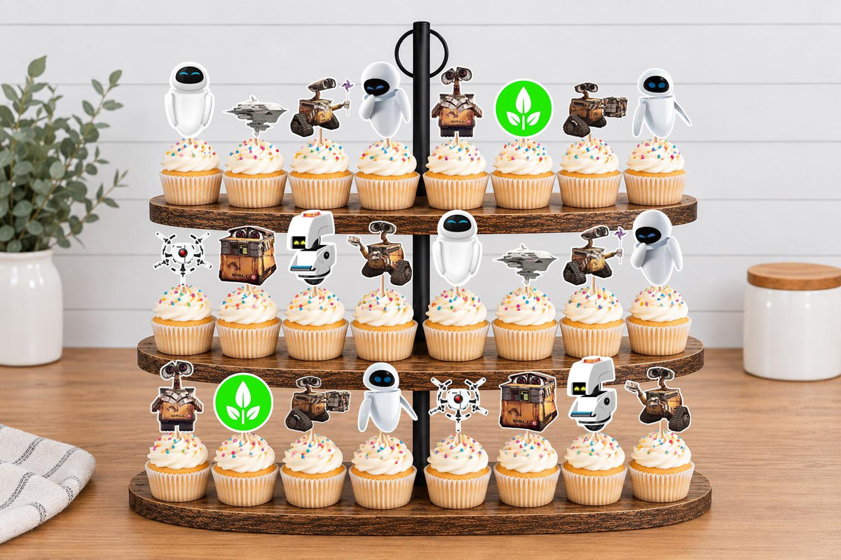 Wall-E Cupcake Toppers 12pc, 24pc, 36pc