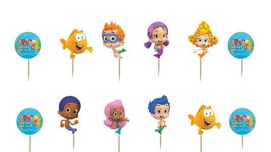 Bubble Guppies Cupcake Toppers 12pc, 24pc, 36pc