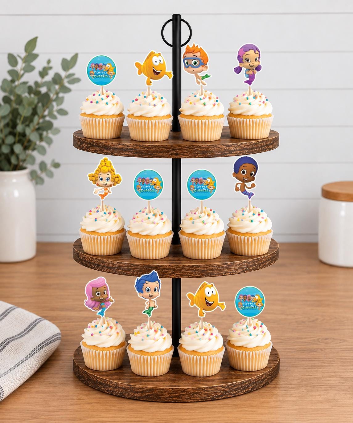 Bubble Guppies Cupcake Toppers 12pc, 24pc, 36pc
