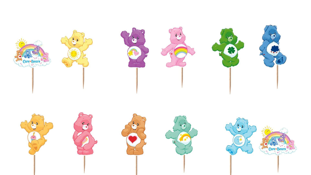 Care Bears Cupcake Toppers 12pc, 24pc, 36pc
