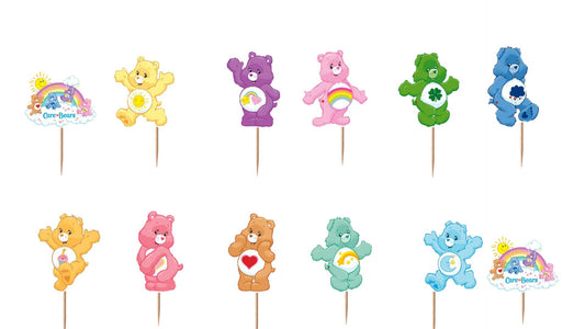 Care Bears Cupcake Toppers 12pc, 24pc, 36pc