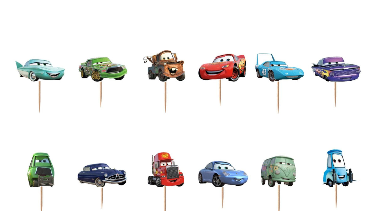 Cars Cupcake Toppers 12pc, 24pc, 36pc