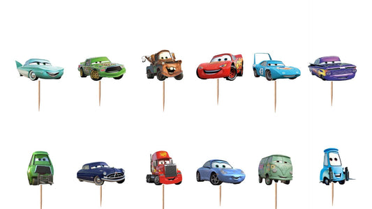 Cars Cupcake Toppers 12pc, 24pc, 36pc