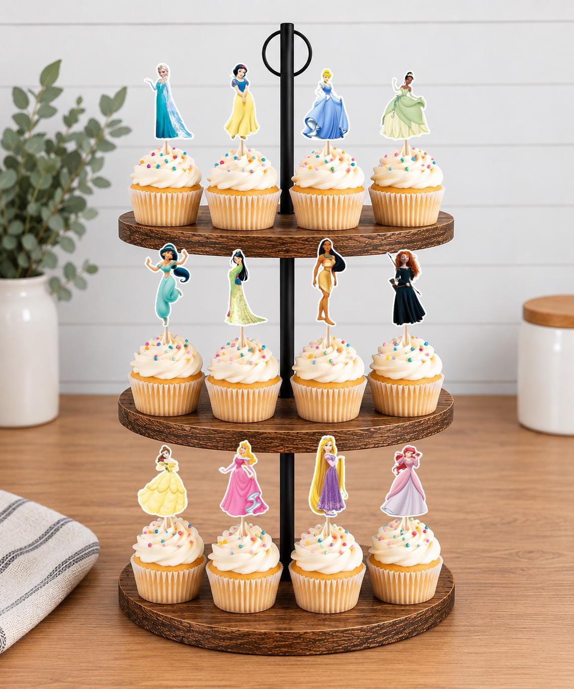Disney Princess Cupcake Toppers 12pc, 24pc, 36pc