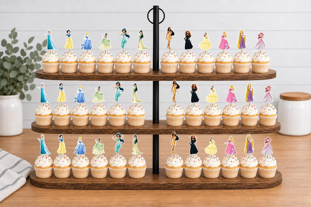 Disney Princess Cupcake Toppers 12pc, 24pc, 36pc