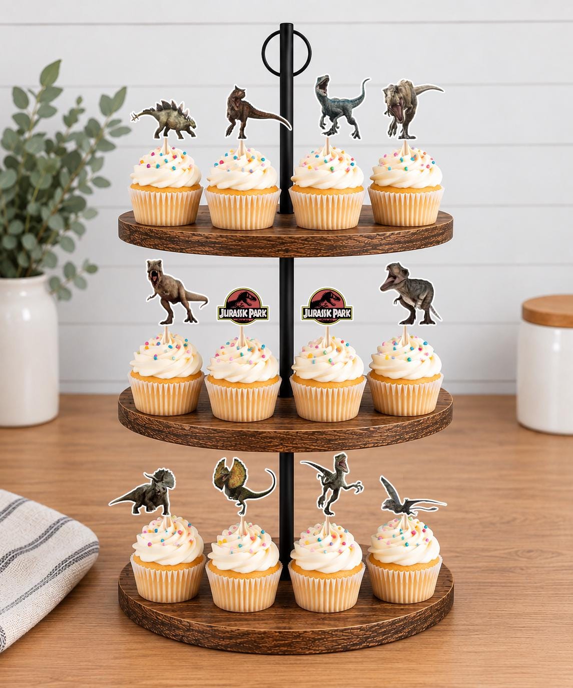 Jurassic Park Cupcake Toppers 12pc, 24pc, 36pc
