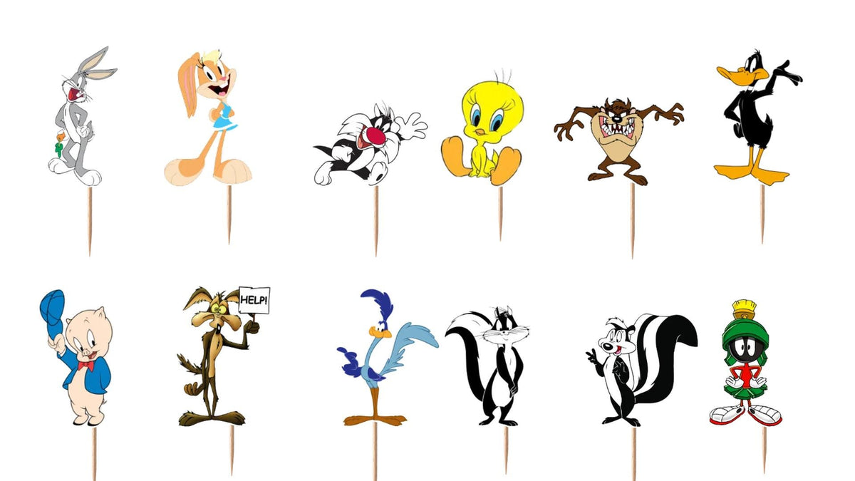 Looney Tunes Cupcake Toppers 12pc, 24pc, 36pc