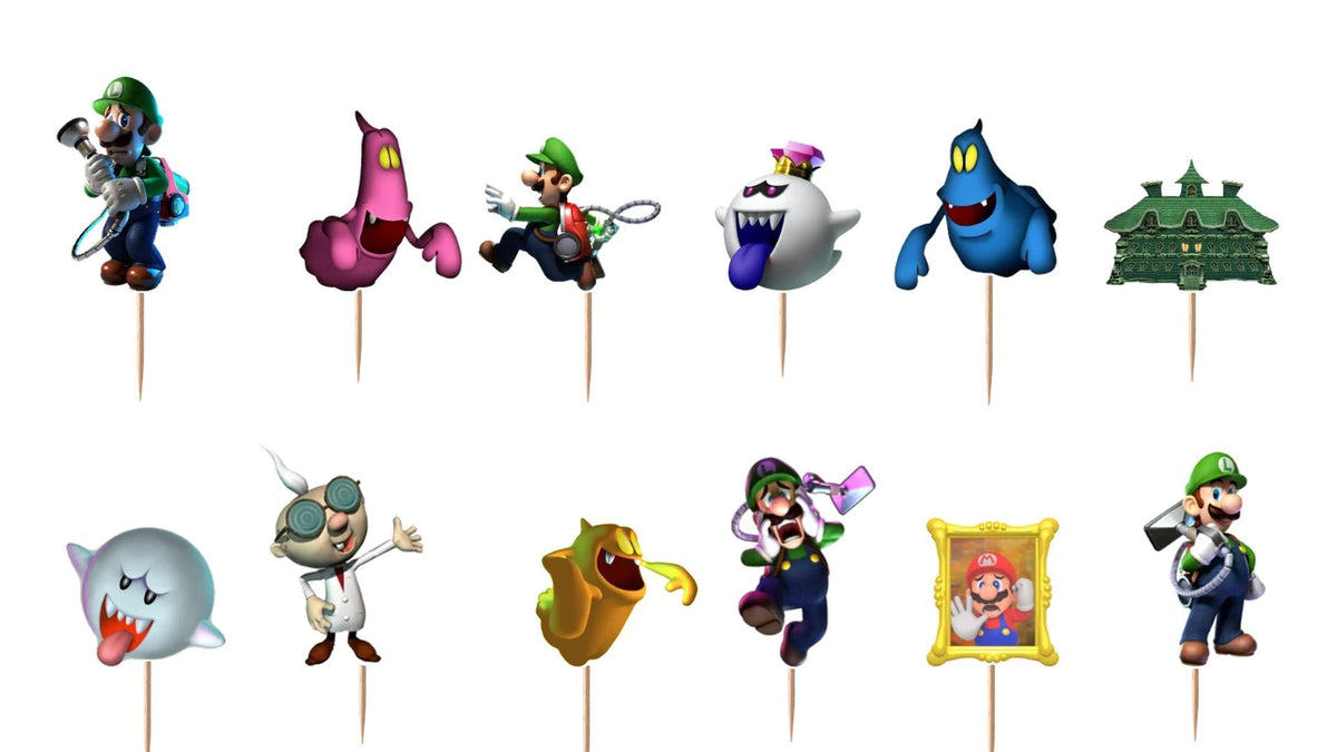 Luigi's Mansion Cupcake Toppers 12pc, 24pc, 36pc