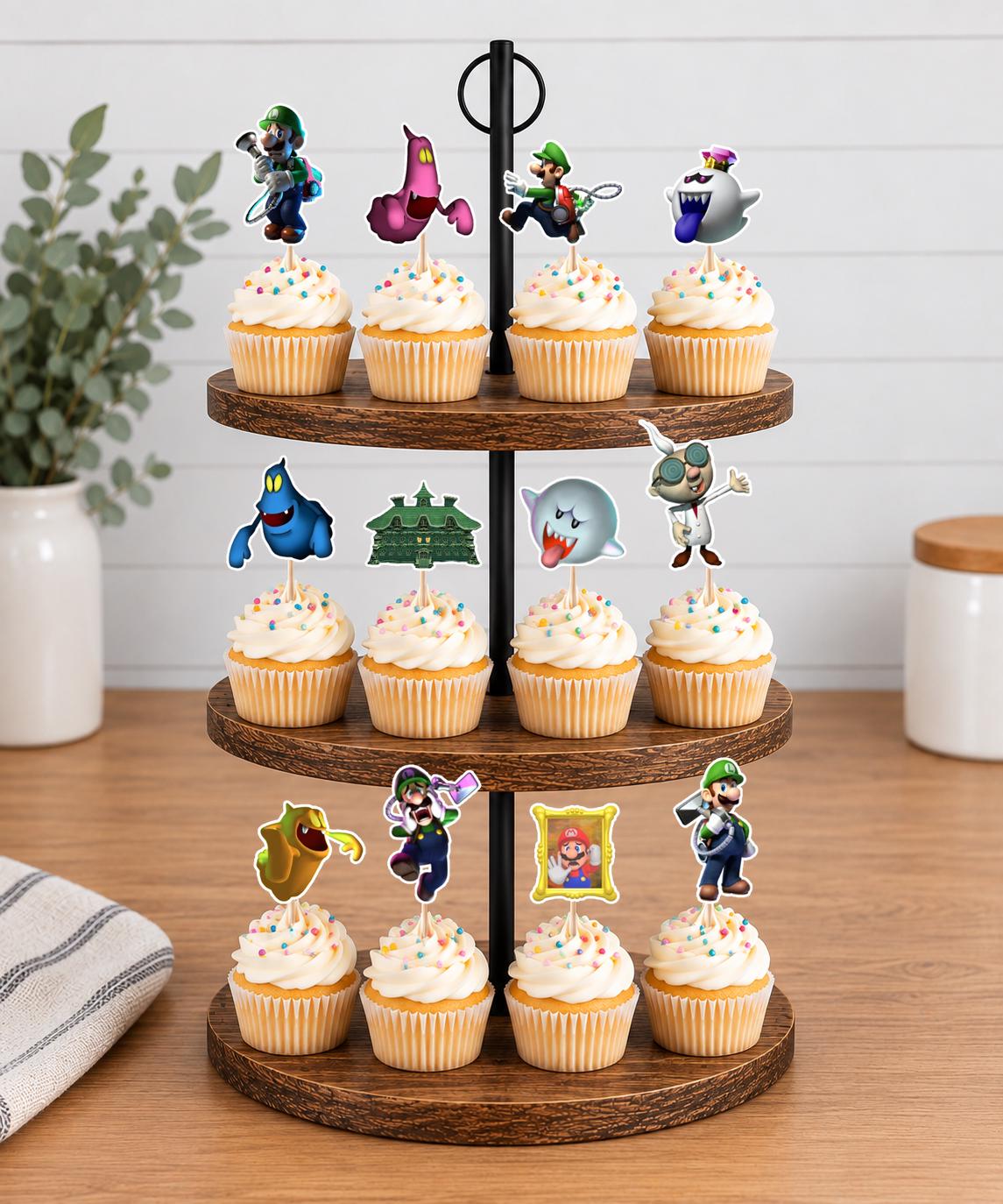 Luigi's Mansion Cupcake Toppers 12pc, 24pc, 36pc