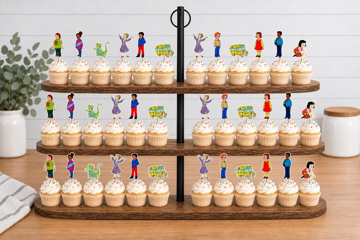 The Magic School Bus Cupcake Toppers 12pc, 24pc, 36pc