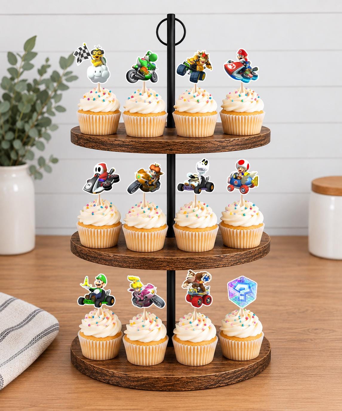 Mario Kart Cupcake Toppers 12pc, 24pc, 36pc