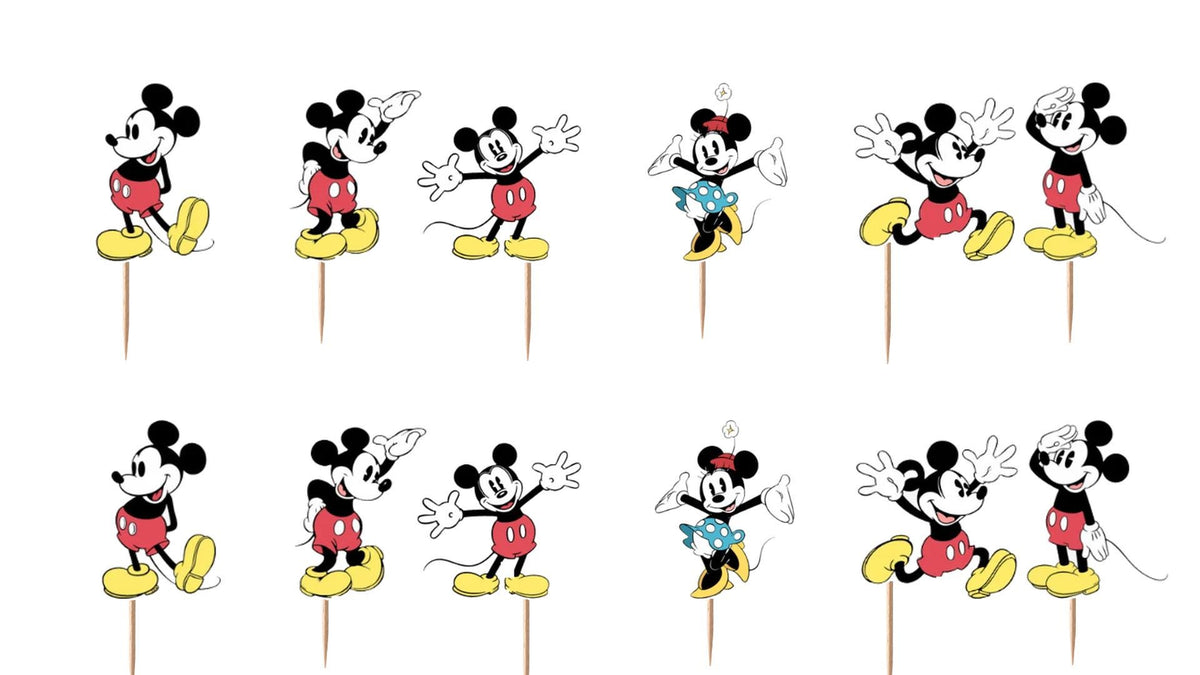 Classic Mickey Mouse Cupcake Toppers 12pc, 24pc, 36pc