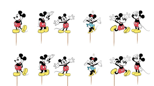 Classic Mickey Mouse Cupcake Toppers 12pc, 24pc, 36pc