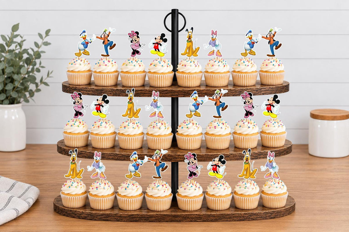 Mickey Mouse Cupcake Toppers 12pc, 24pc, 36pc