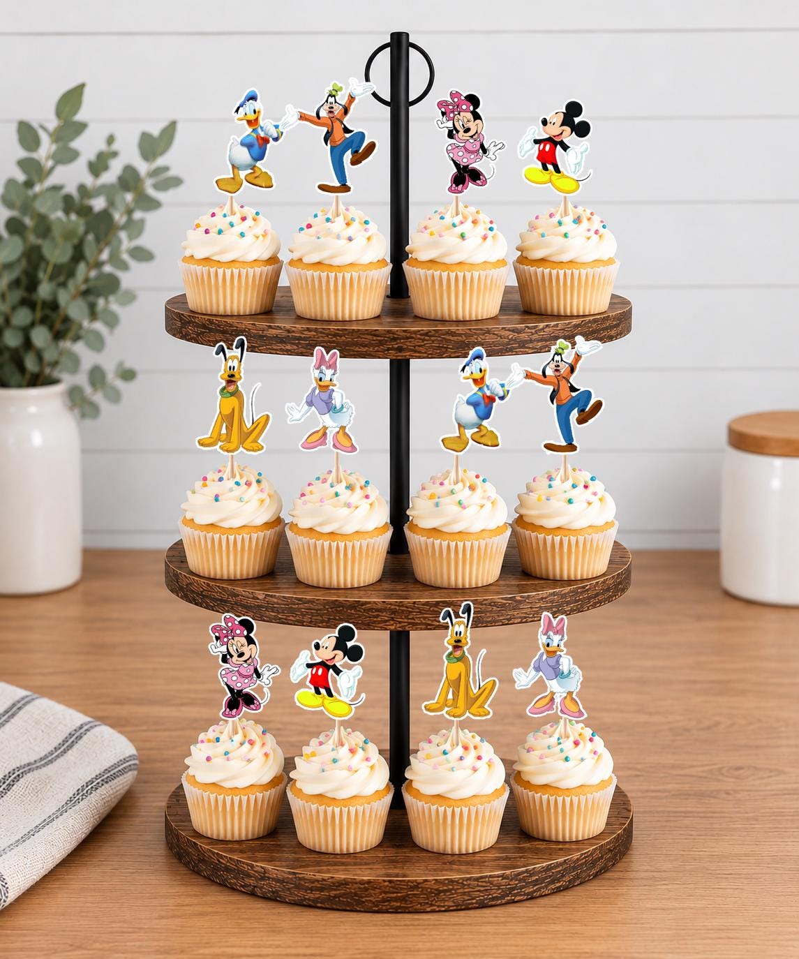 Mickey Mouse Cupcake Toppers 12pc, 24pc, 36pc