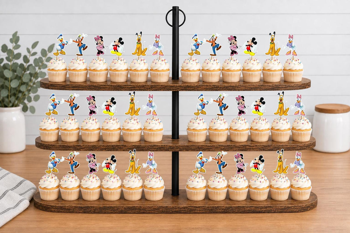 Mickey Mouse Cupcake Toppers 12pc, 24pc, 36pc