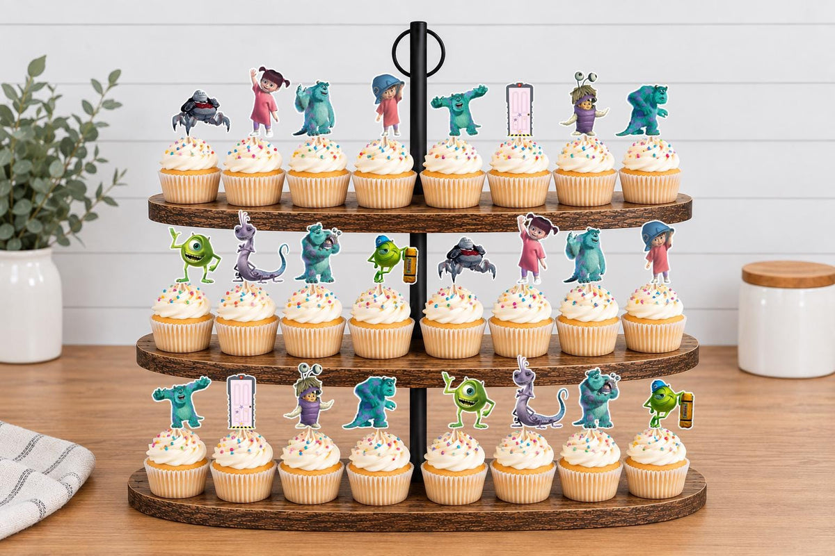 Monsters Inc Cupcake Toppers 12pc, 24pc, 36pc