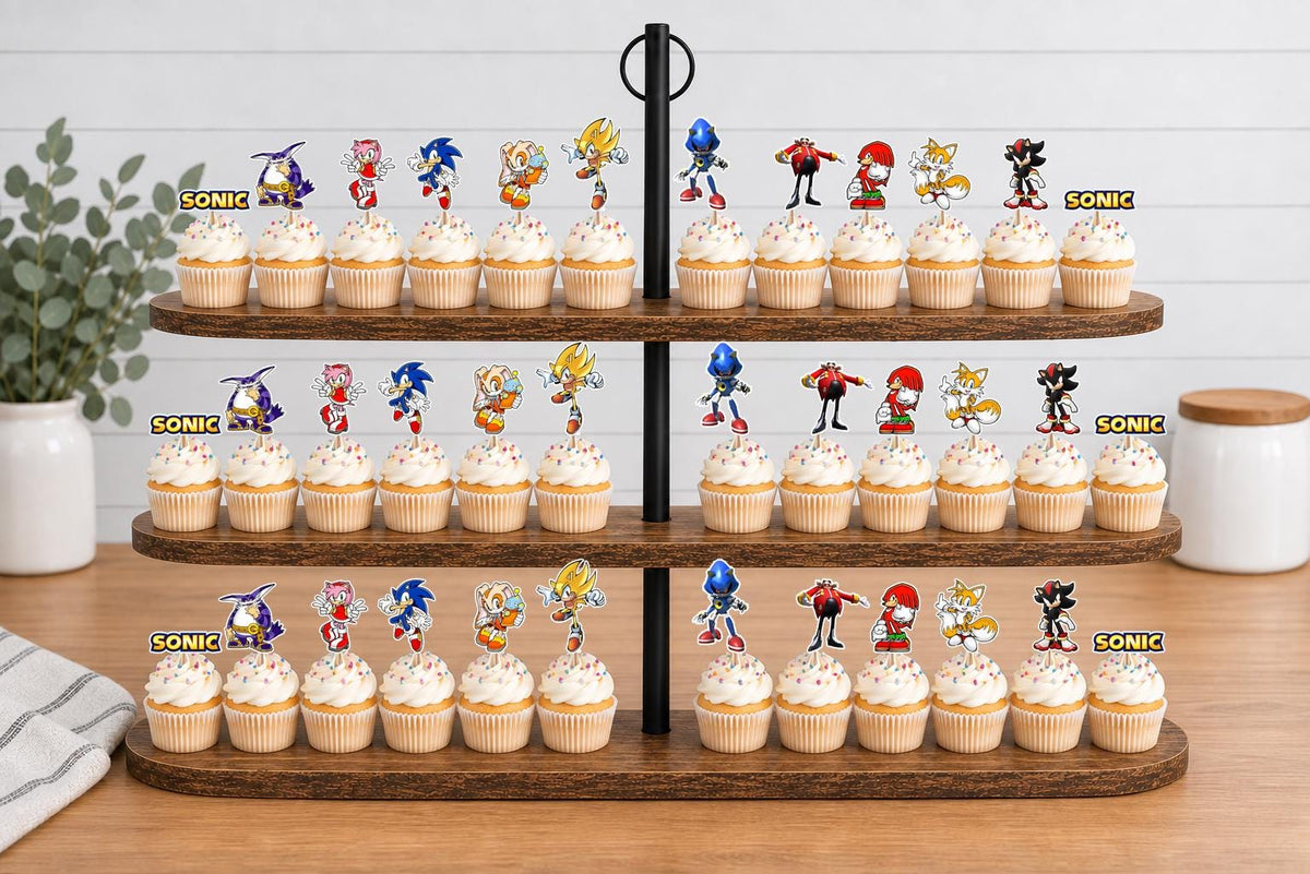 Sonic the Hedgehog Cupcake Toppers 12pc, 24pc, 36pc