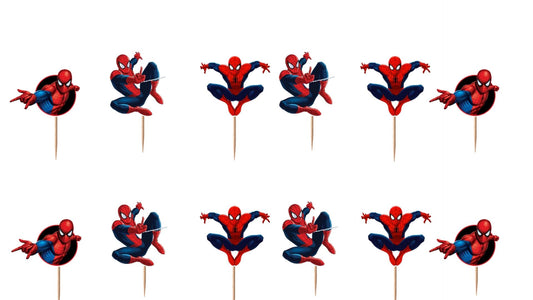 Spiderman Cupcake Toppers 12pc, 24pc, 36pc