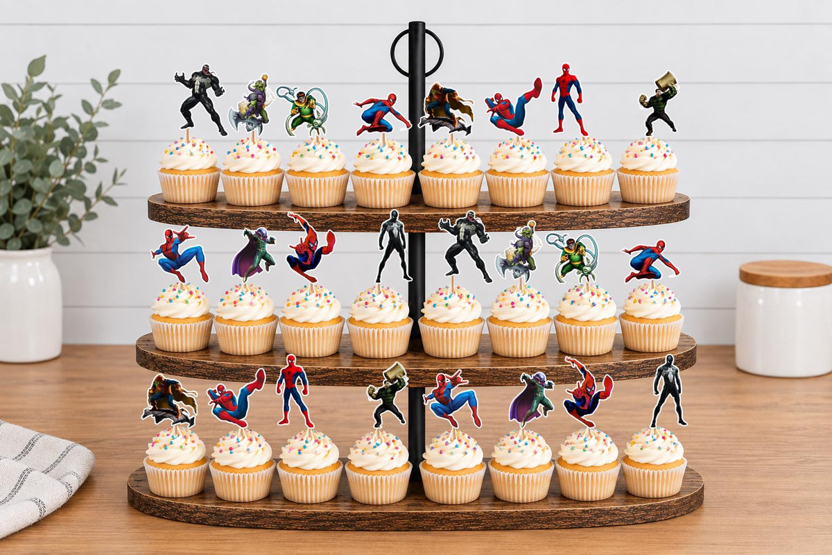 Spiderman Movie Cupcake Toppers 12pc, 24pc, 36pc