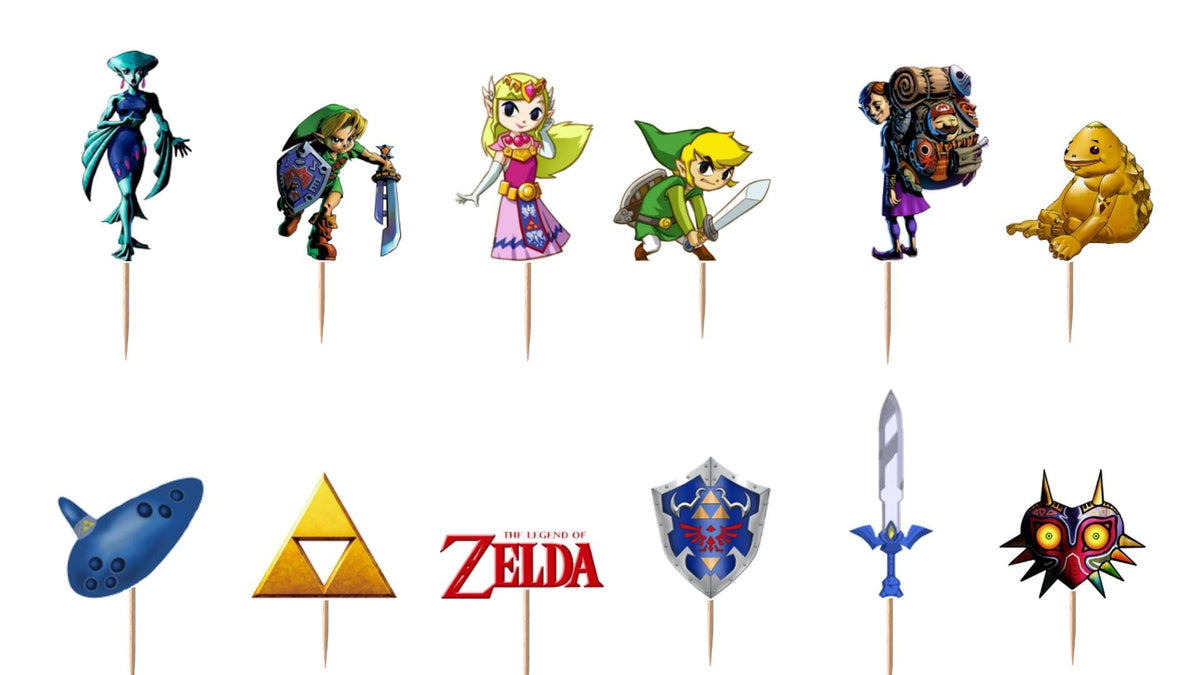 The Legend of Zelda Cupcake Toppers 12pc, 24pc, 36pc