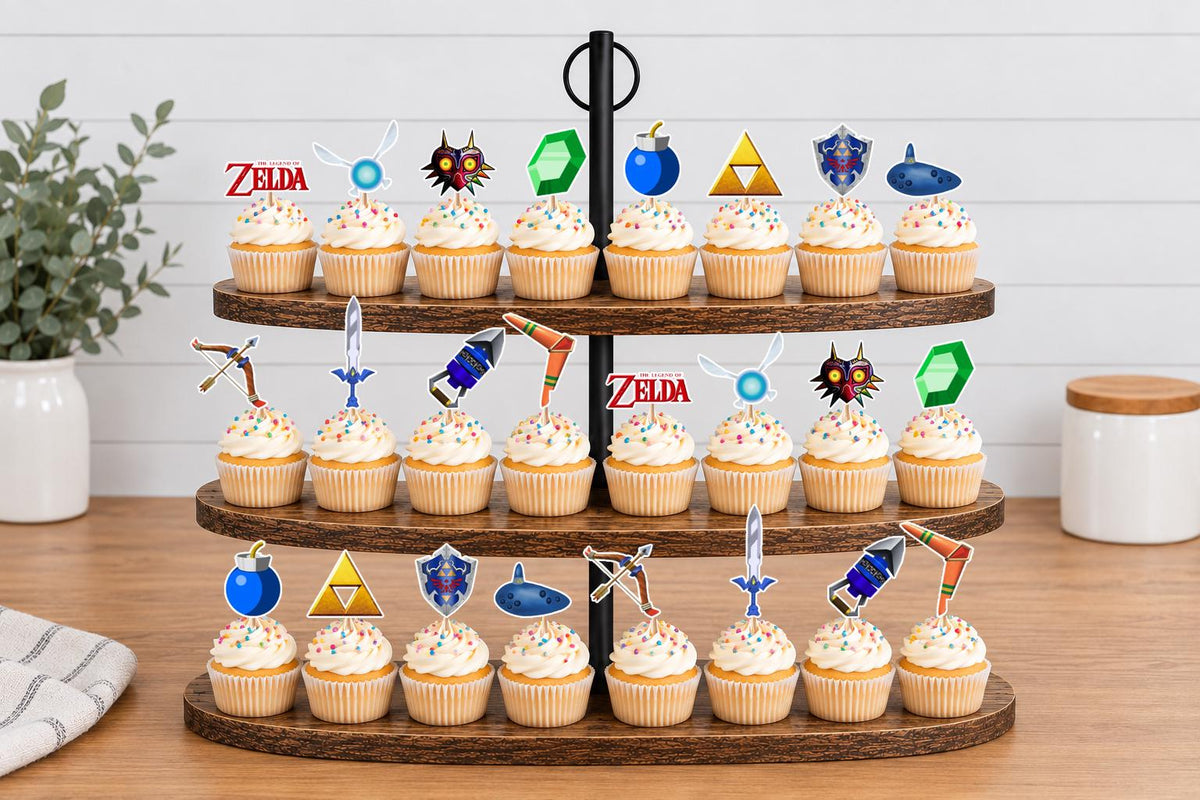 The Legend of Zelda Items Cupcake Toppers 12pc, 24pc, 36pc