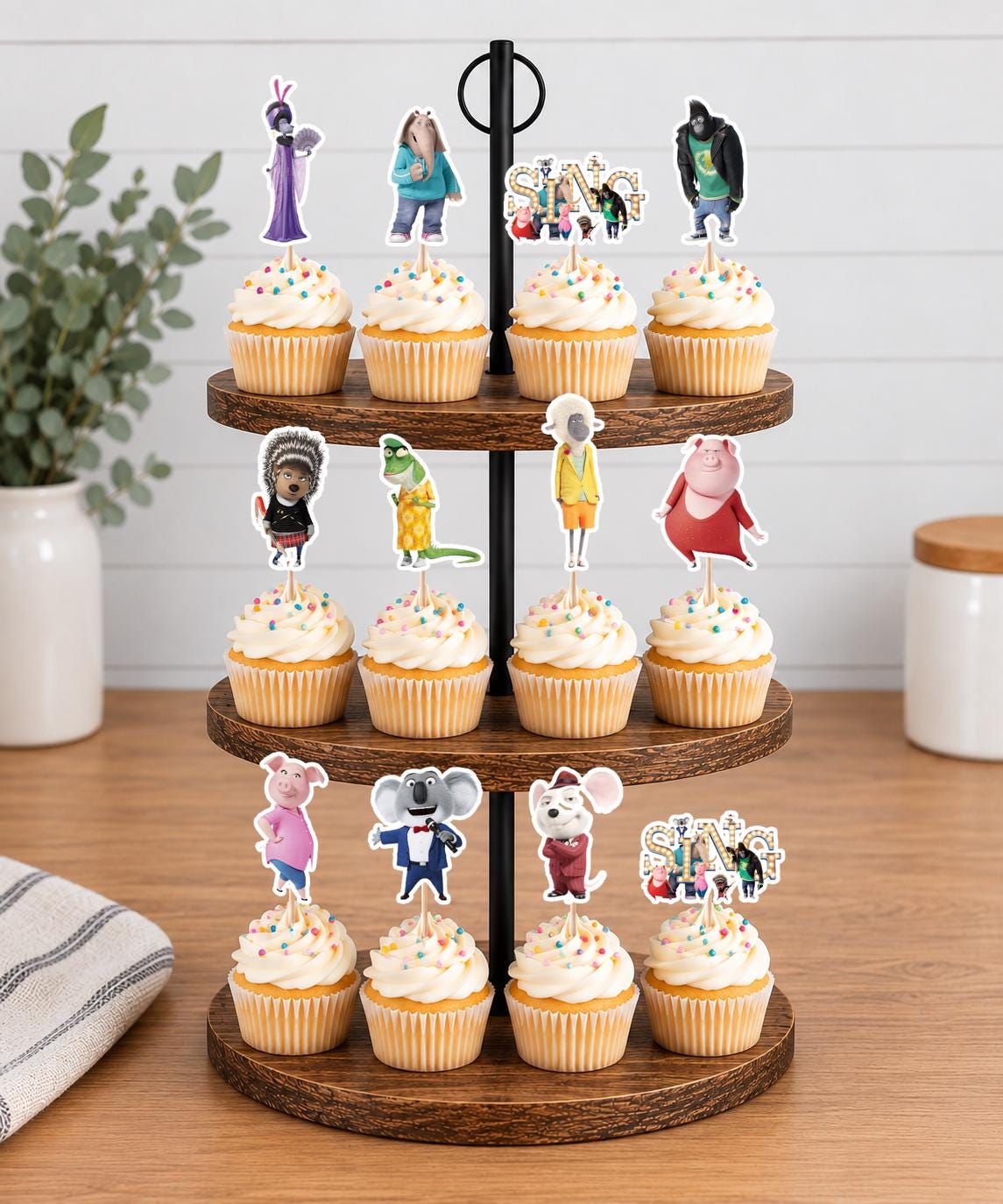 SING Cupcake Toppers 12pc, 24pc, 36pc