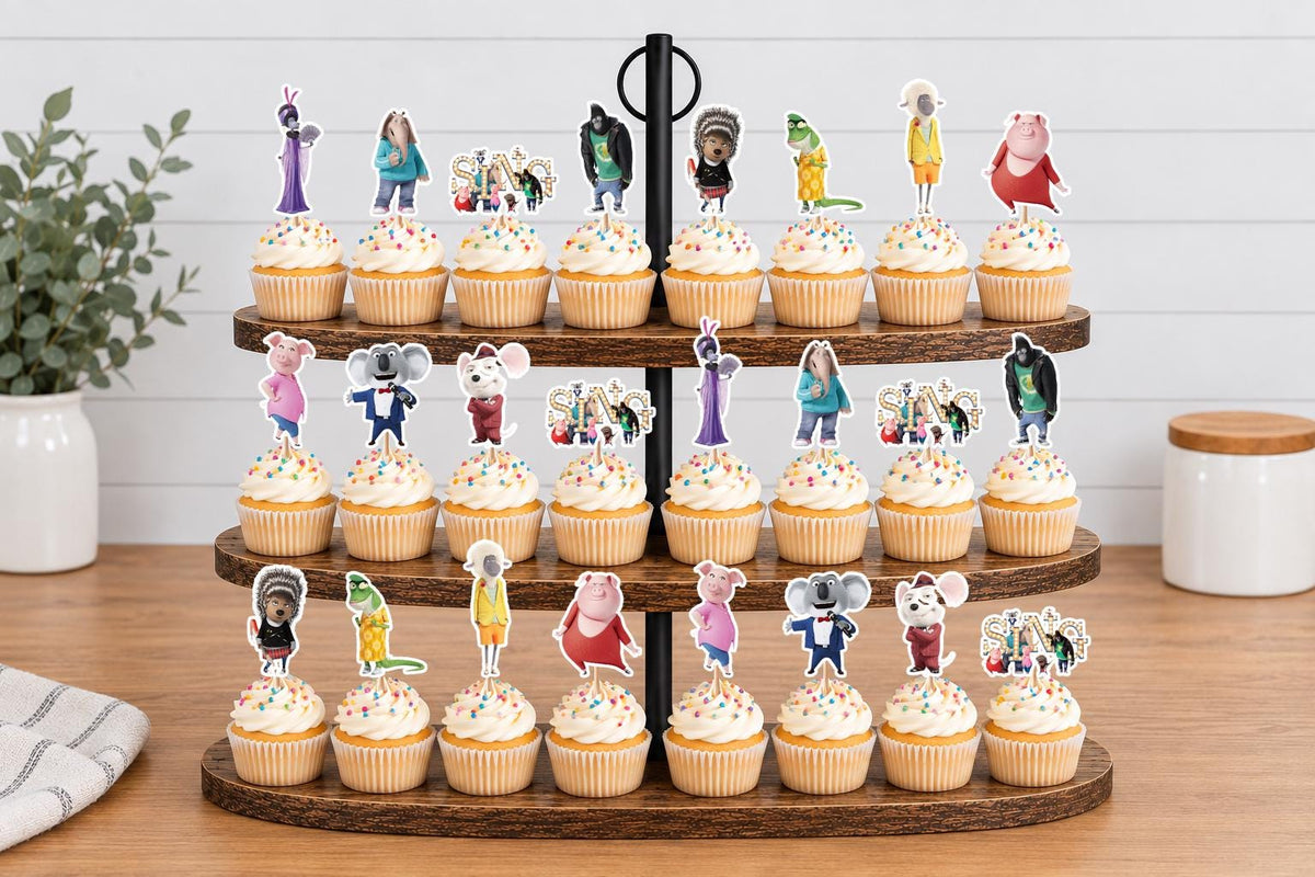 SING Cupcake Toppers 12pc, 24pc, 36pc