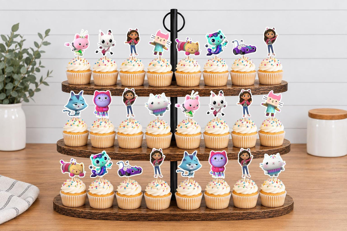 Gabby's Dollhouse Cupcake Toppers 12pc, 24pc, 36pc