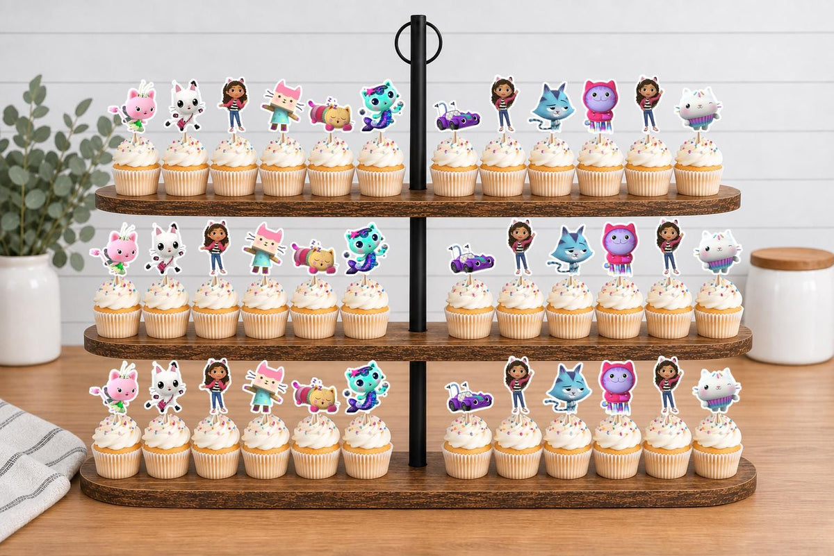 Gabby's Dollhouse Cupcake Toppers 12pc, 24pc, 36pc