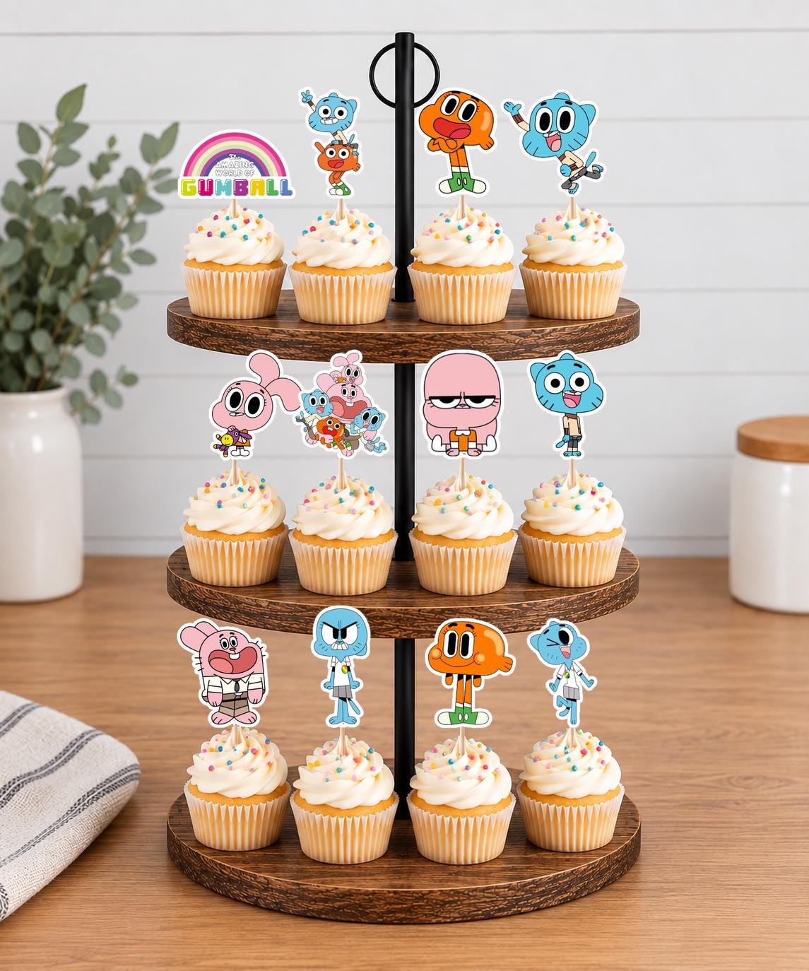 Amazing World of Gumball Cupcake Toppers 12pc, 24pc, 36pc