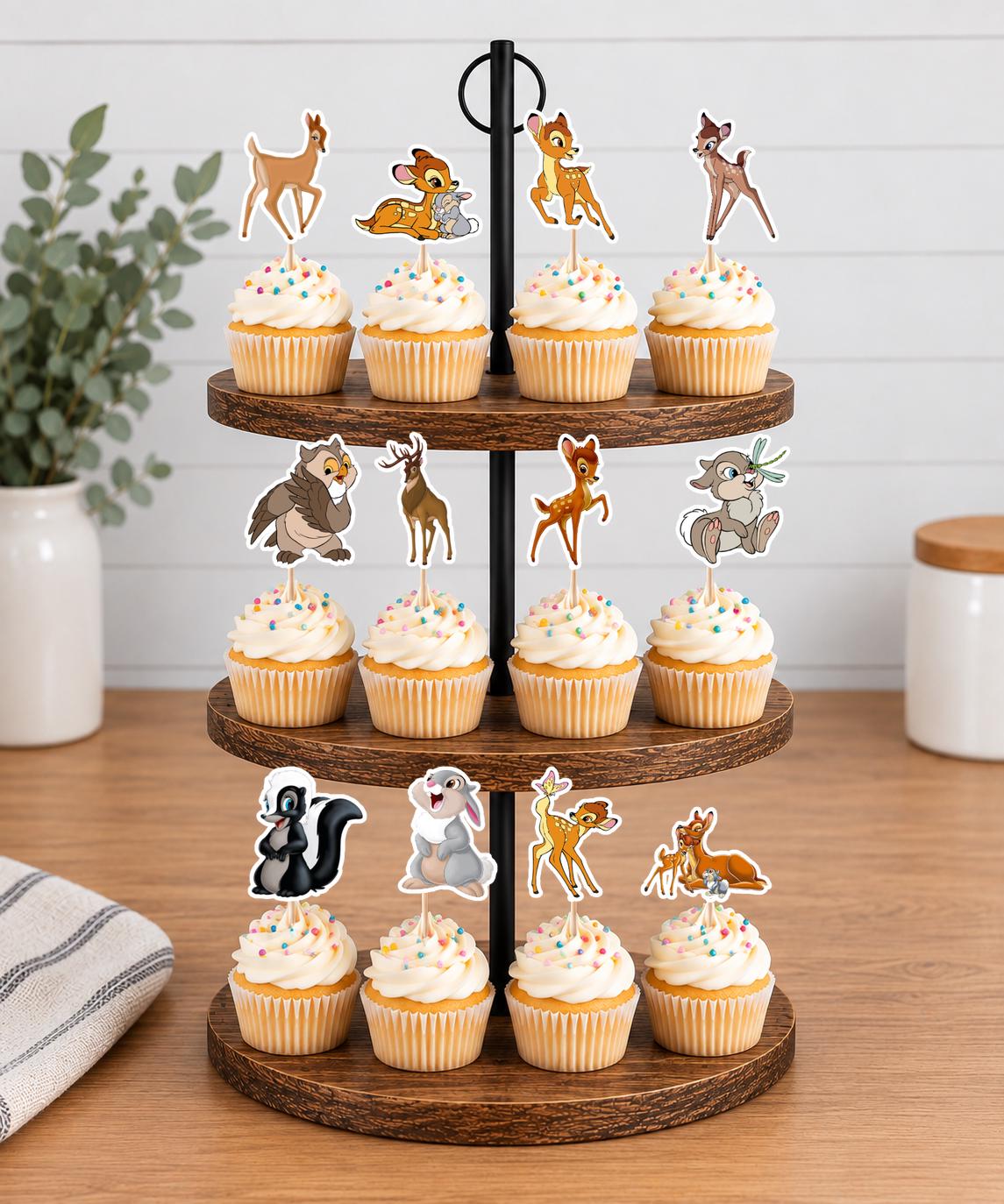 Bambi Cupcake Toppers 12pc, 24pc, 36pc
