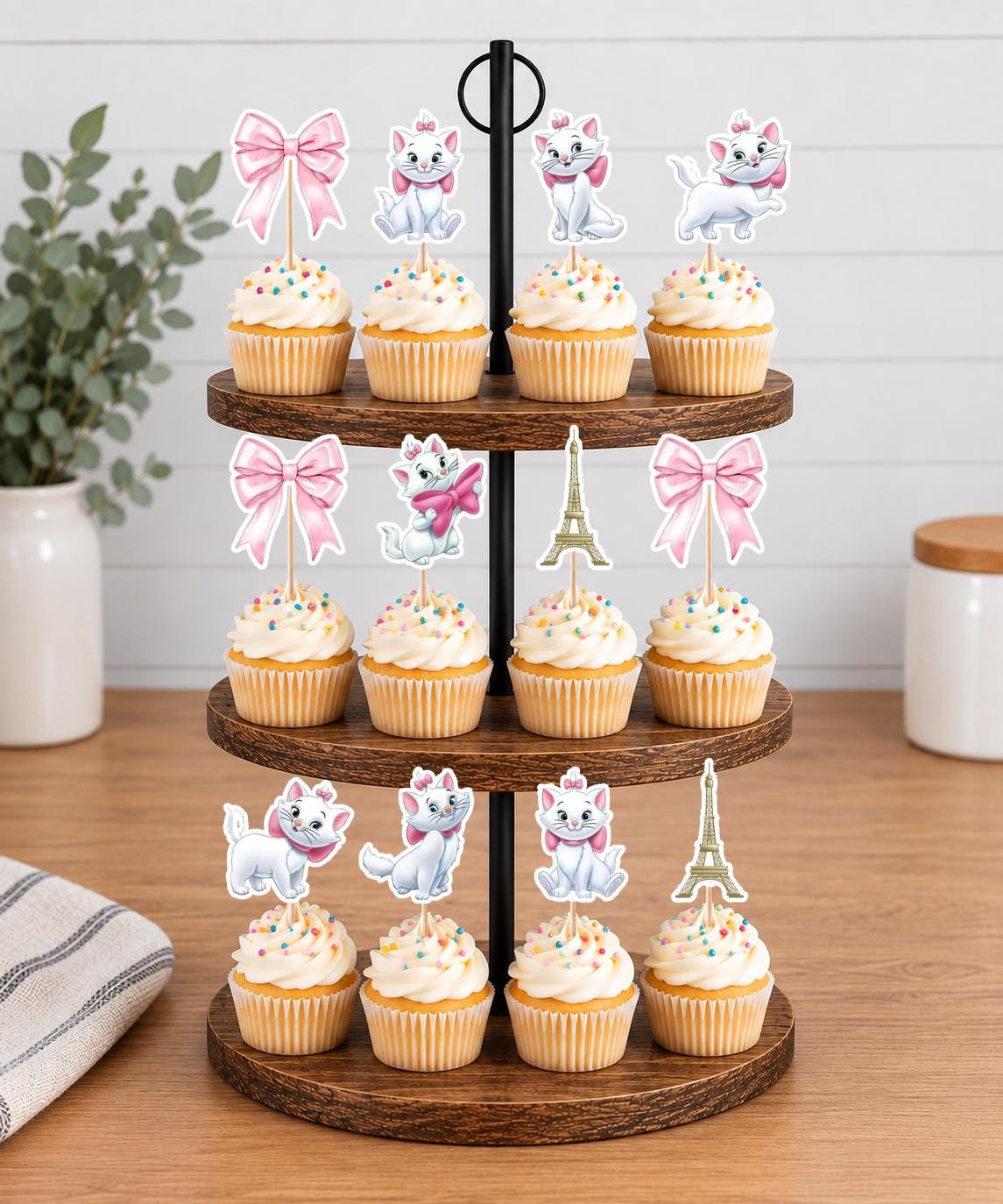 Astrocats Marie Cupcake Toppers 12pc, 24pc, 36pc