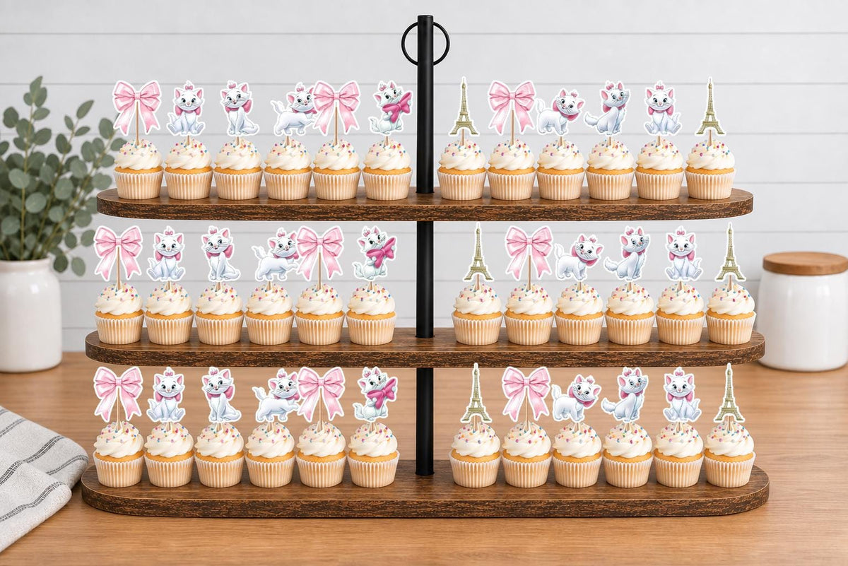 Astrocats Marie Cupcake Toppers 12pc, 24pc, 36pc