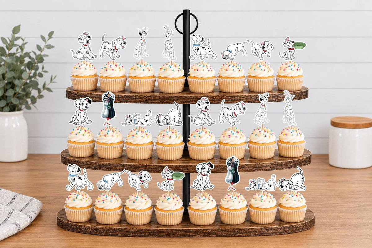 101 Dalmatians Cupcake Toppers 12pc, 24pc, 36pc