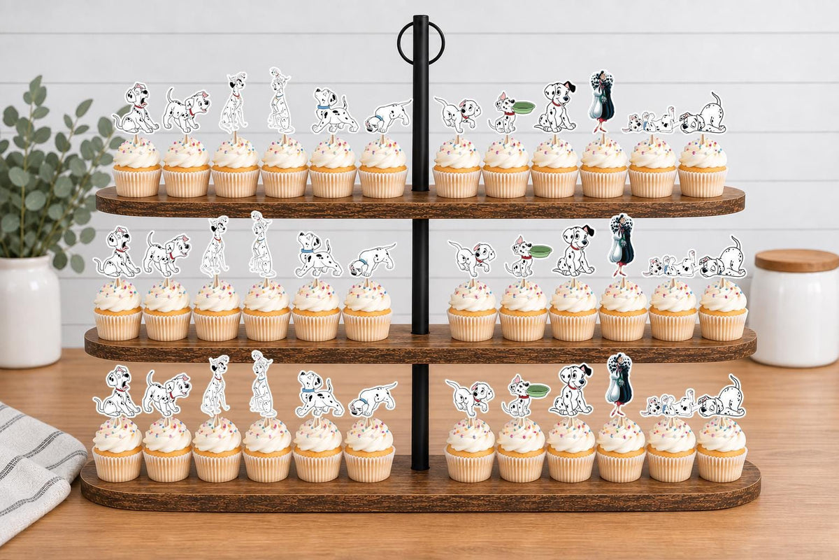 101 Dalmatians Cupcake Toppers 12pc, 24pc, 36pc