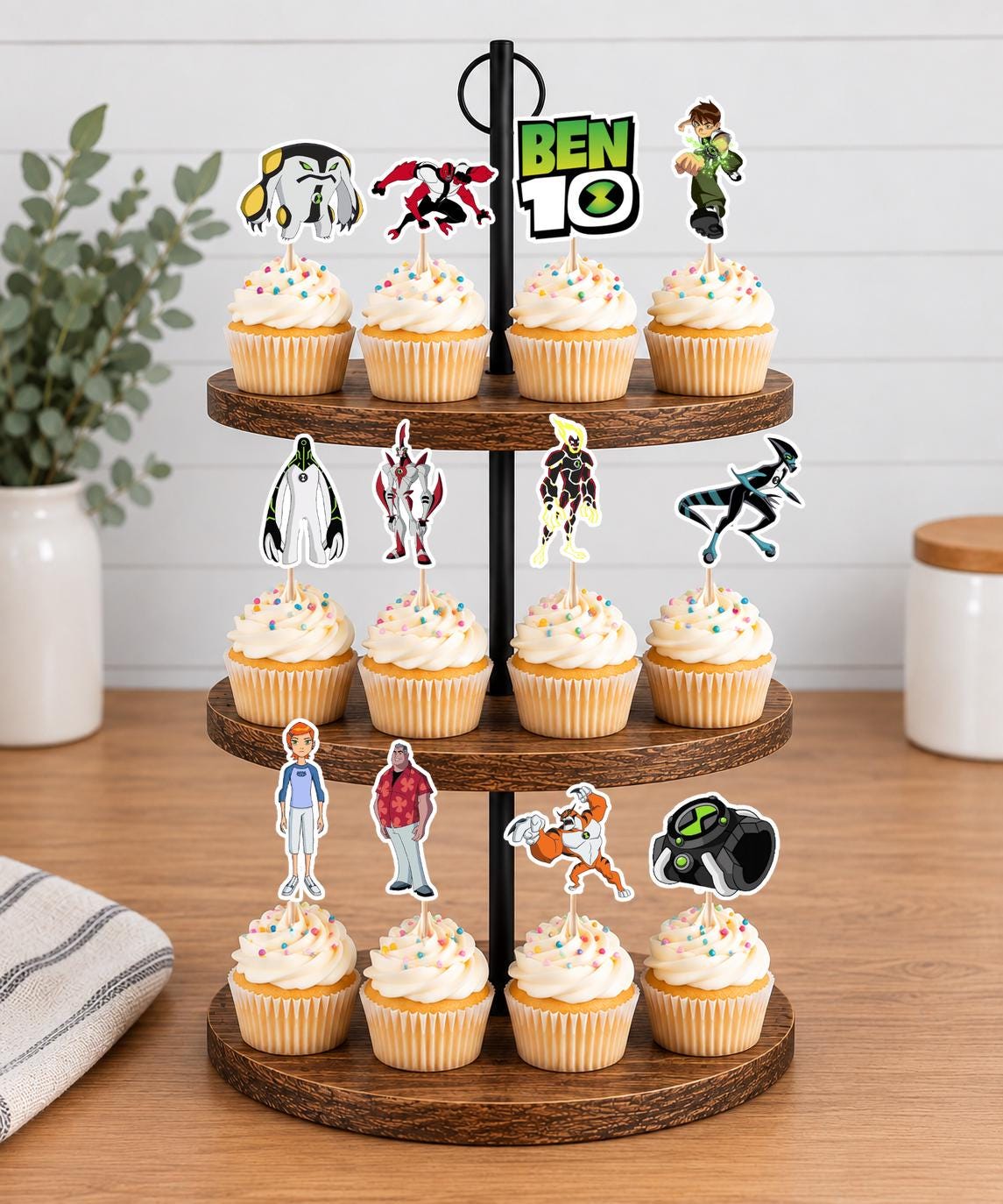 Ben 10 Cupcake Toppers 12pc, 24pc, 36pc