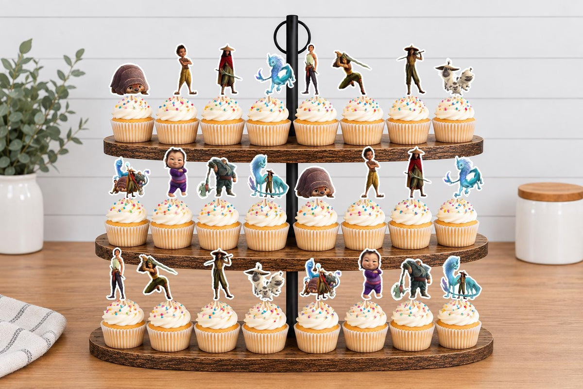 Raya and the Last Dragon Cupcake Toppers 12pc, 24pc, 36pc