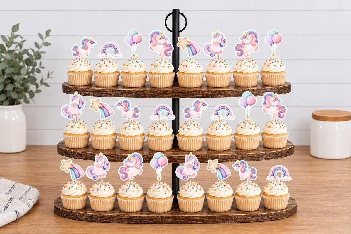 Unicorn Cupcake Toppers 12pc, 24pc, 36pc