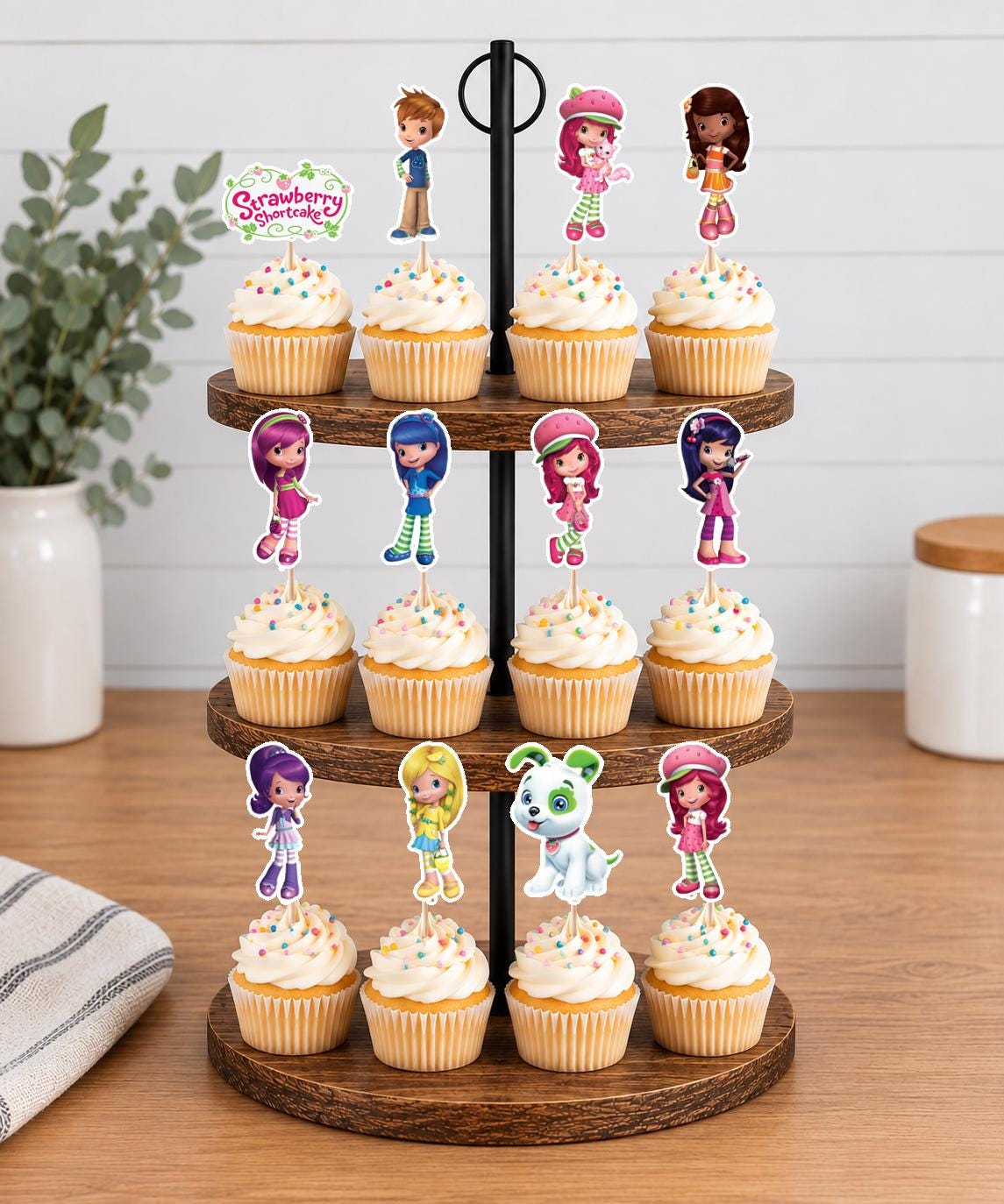 Strawberry Shortcake & Friends Cupcake Toppers 12pc, 24pc, 36pc