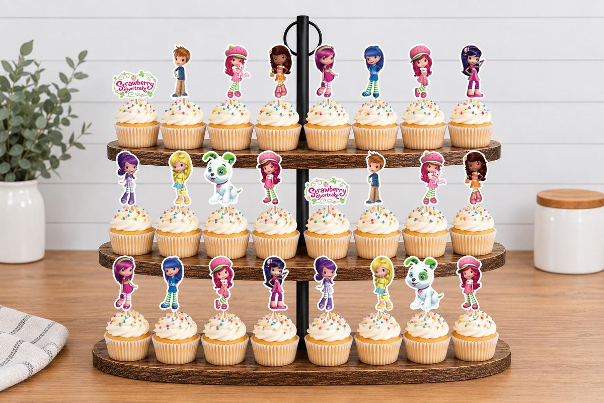 Strawberry Shortcake & Friends Cupcake Toppers 12pc, 24pc, 36pc