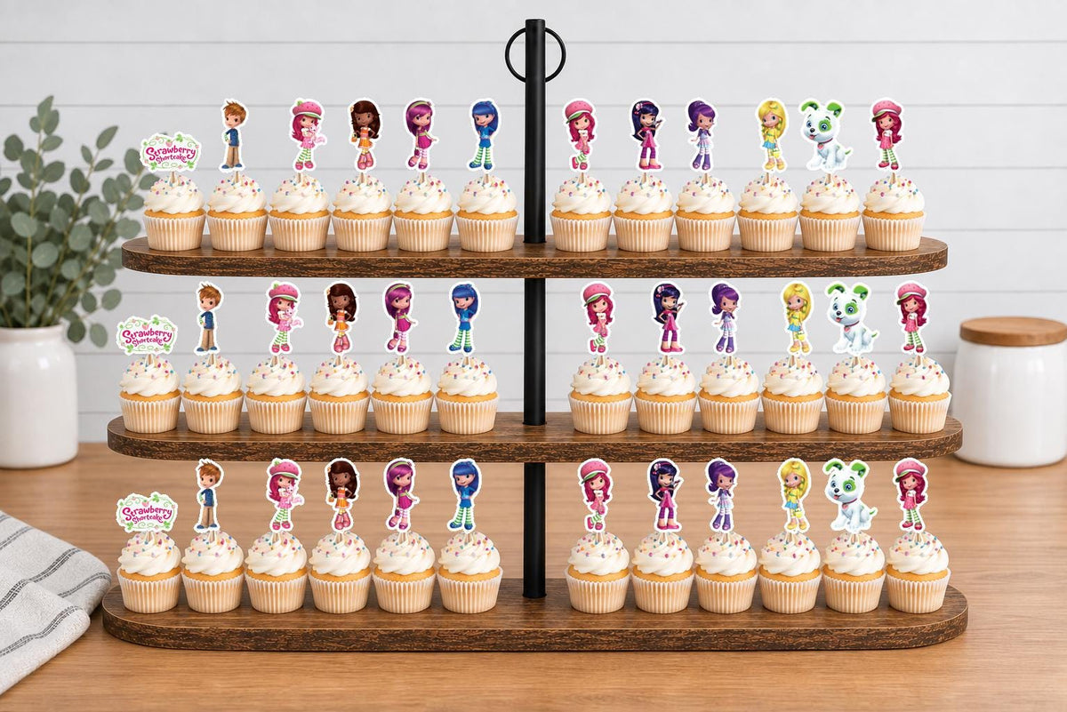 Strawberry Shortcake & Friends Cupcake Toppers 12pc, 24pc, 36pc